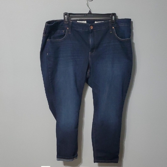 Jessica Simpson Jeans Womens Size 22W 22 Wide Blue Denim Forever Rolled … - Picture 1 of 11